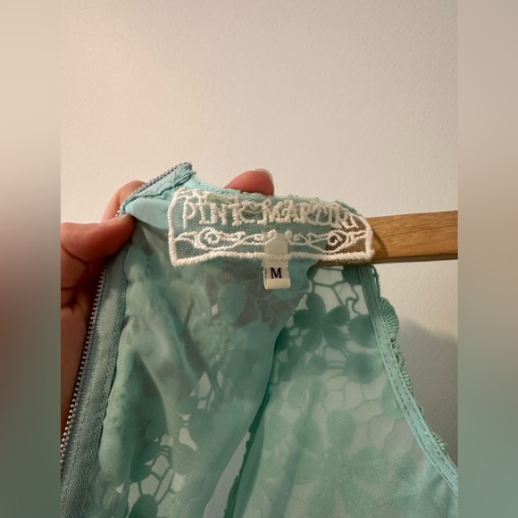 Turquoise / blue pink martini lace mini dress - Picture 2 of 3